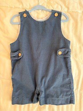 Little English Blue Corduroy John John 12M